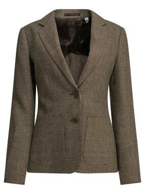 Burberry Wool-And-Linen-Blend Blazer Tag Size 8 Women